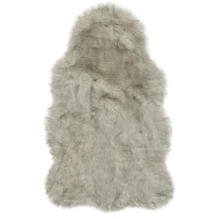 Grey Faux Sheepskin Rugs Find Great Home Decor Deals Ping At Faux Fur Two Toned Textured Rug 3