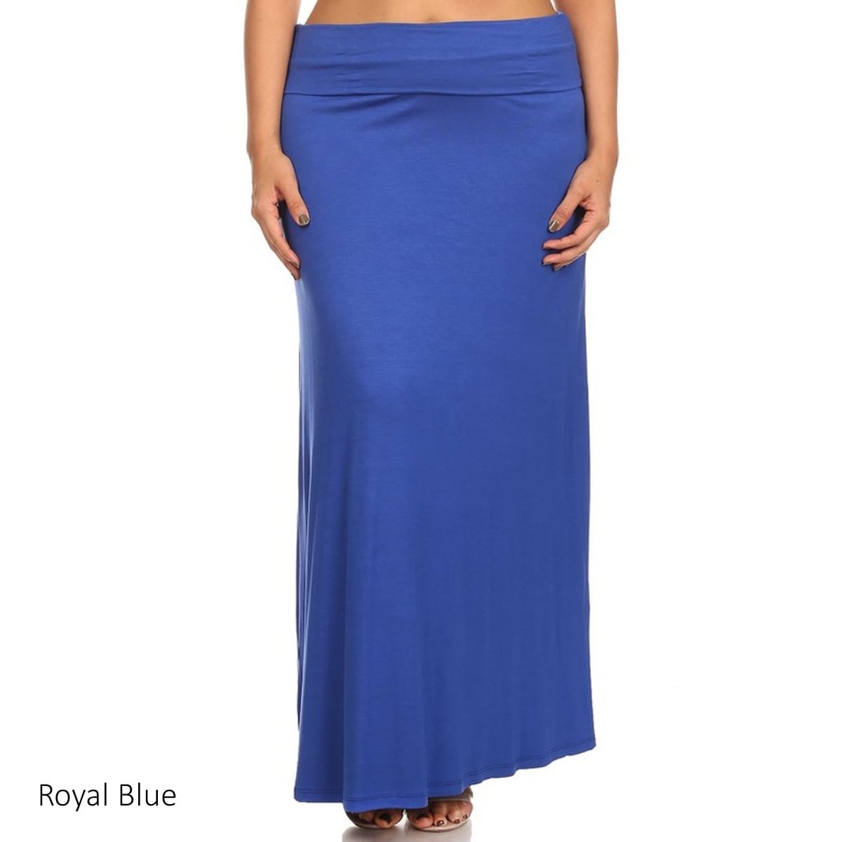 black maxi skirt polyester