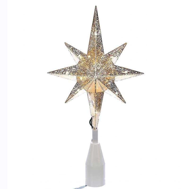 Kurt Adler UL 10-Light Gold Bethlehem Star Treetop