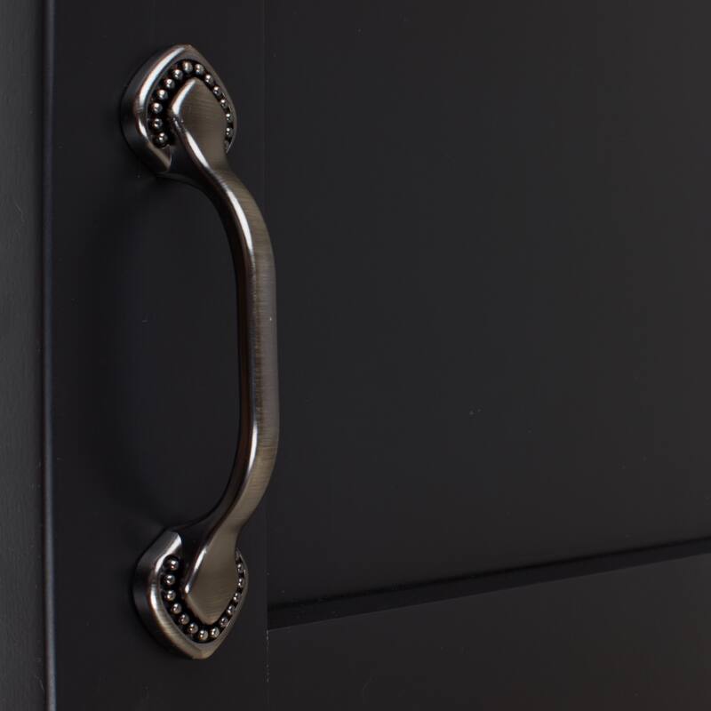 GlideRite 3-inch CC Beaded Spade 5-inch Length Brushed Pewter Cabinet Pulls (Pack of 10 or 25)