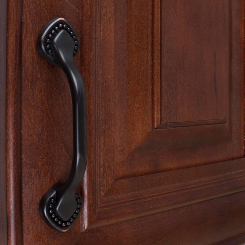 GlideRite 3-inch CC Beaded Spade 5-inch Length Oil Rubbed Bronze Cabinet Pulls (Pack of 10 or 25)