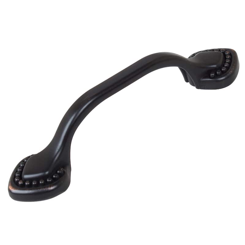 GlideRite 3-inch CC Beaded Spade 5-inch Length Oil Rubbed Bronze Cabinet Pulls (Pack of 10 or 25)