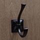 preview thumbnail 4 of 3, GlideRite 4.25-inch Decorative Matte Black Flared Double-Prong Coat Hooks (Pack of 10 or 25)