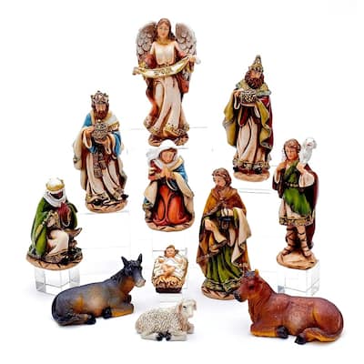 Kurt Adler 6-Inch Nativity Set with 11 Figures