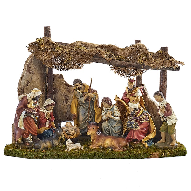 Kurt Adler Nativity Set with 11 Figures and Stable