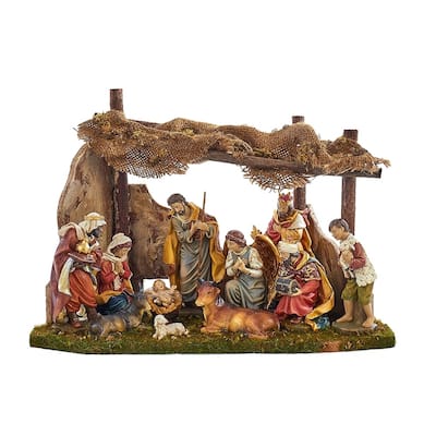 Kurt Adler Nativity Set with 11 Figures and Stable