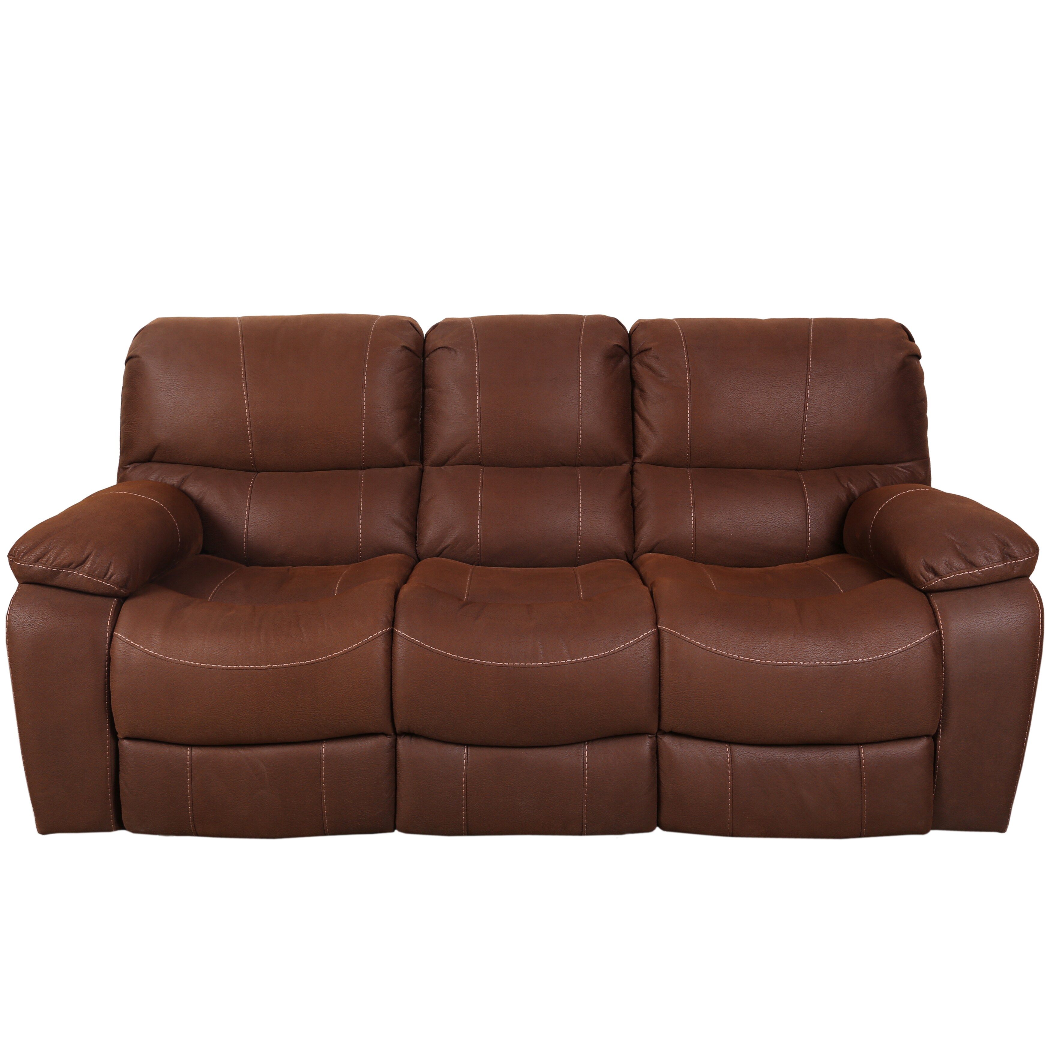 Porter Ramsey Brown Embossed Microfiber Dual Reclining Porter Ramsey Brown Embossed Microfiber