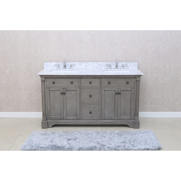 Ari Kitchen and Bath Stella 61-inch Double Bathroom Vanity Set