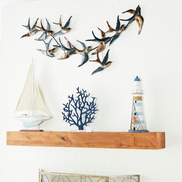 Shop Eclectic 27 X 5 Inch Black Metal Bird Wall Decor By Studio