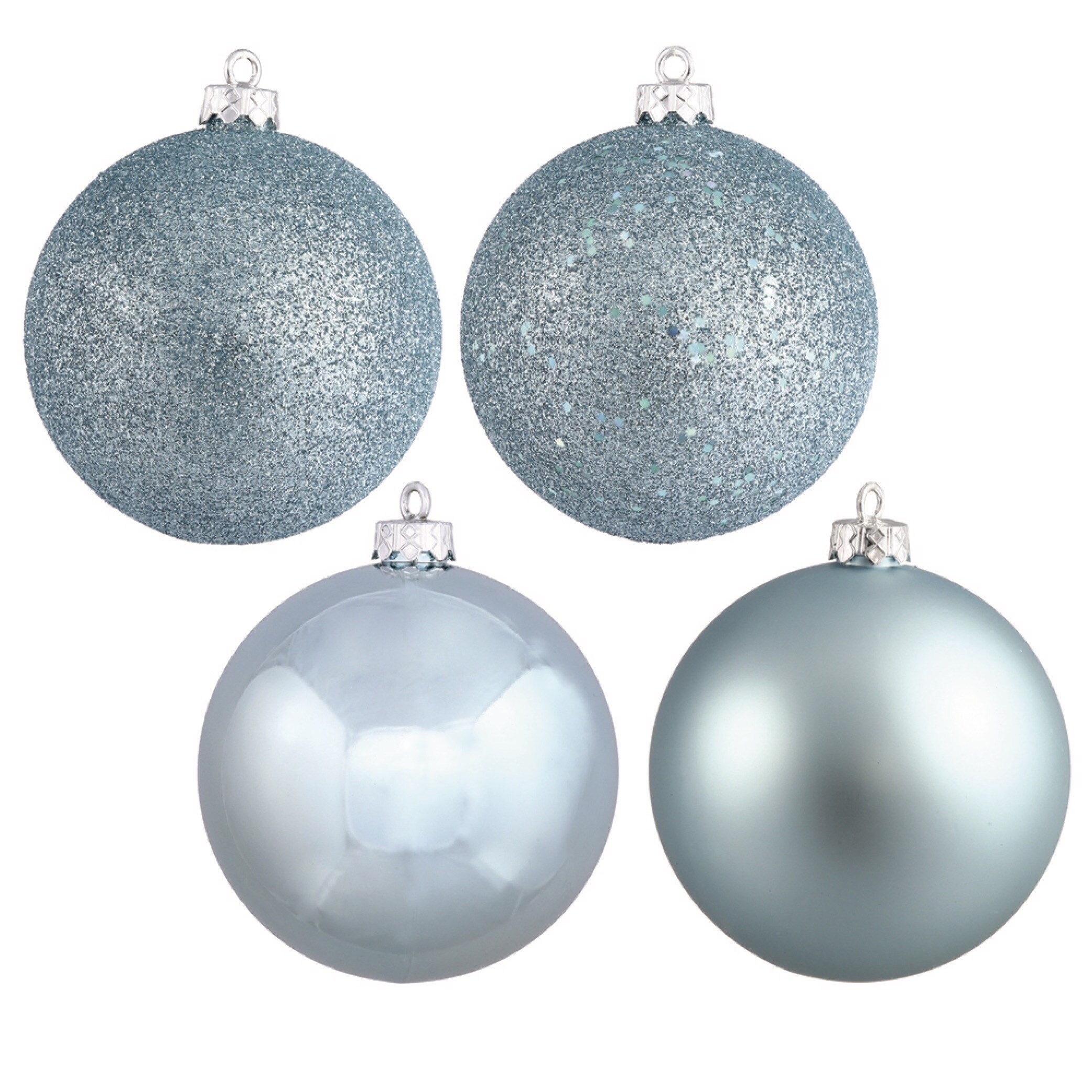 light blue ornament balls