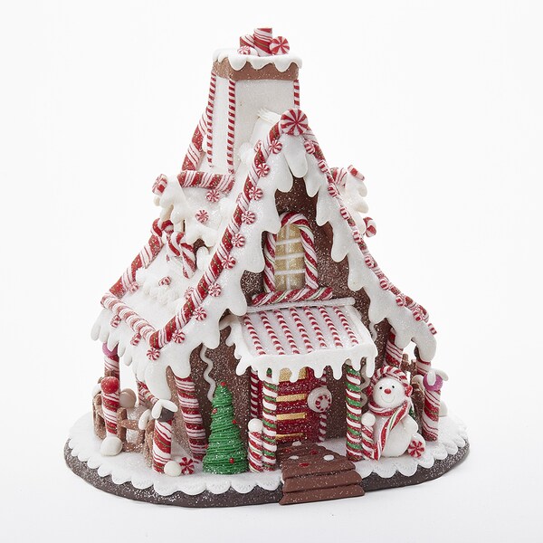Kurt Adler 11-Inch Battery-Operated Gingerbread House with 