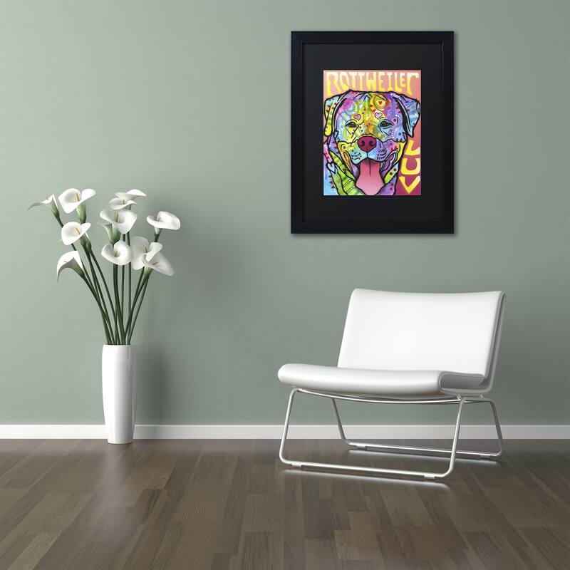 Dean Russo 'Rottweiler Luv' Matted Framed Art