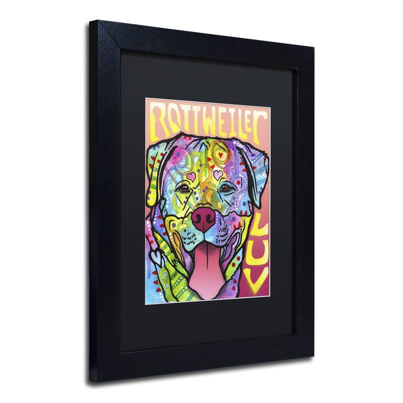 Dean Russo 'Rottweiler Luv' Matted Framed Art