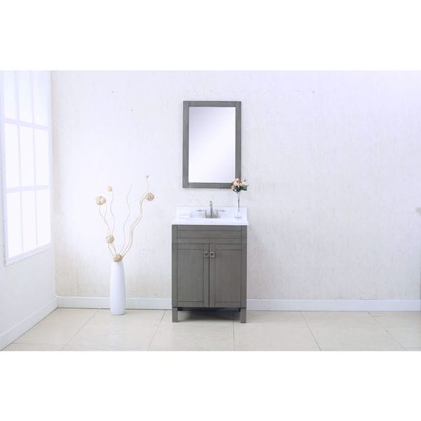 Legion Furniture 24 Inch Silver Grey Single Sink Vanity With Legion Furniture 24 Inch Silver Grey Single Sink Vanity With Matching Mirror