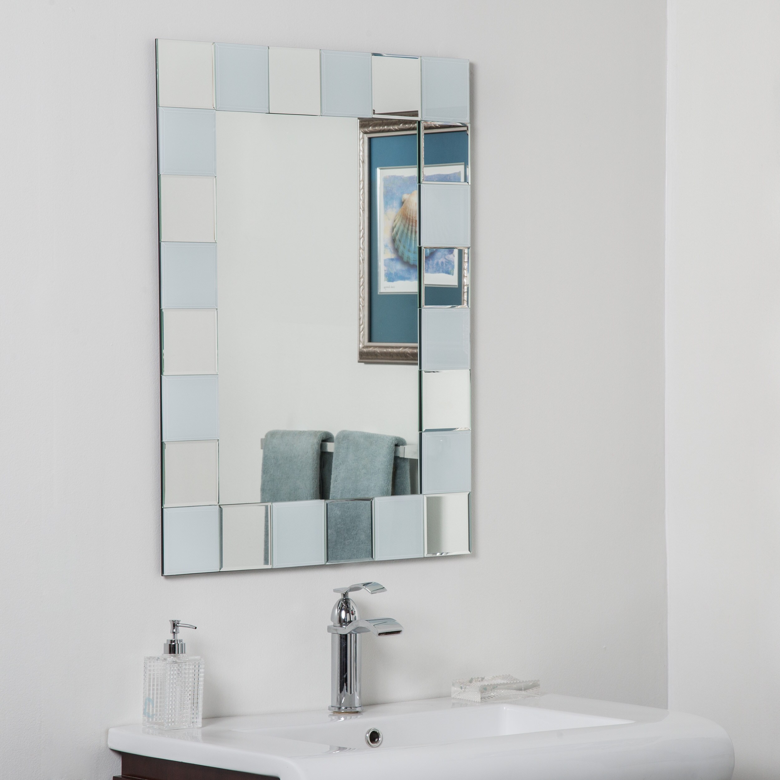 beveled bathroom mirror