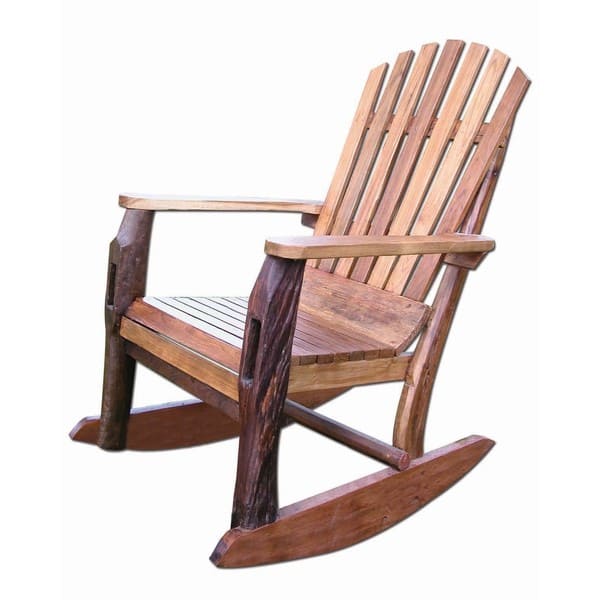 Shop Handmade Tf 0483 Brown Wood Adirondack Rocking Chair