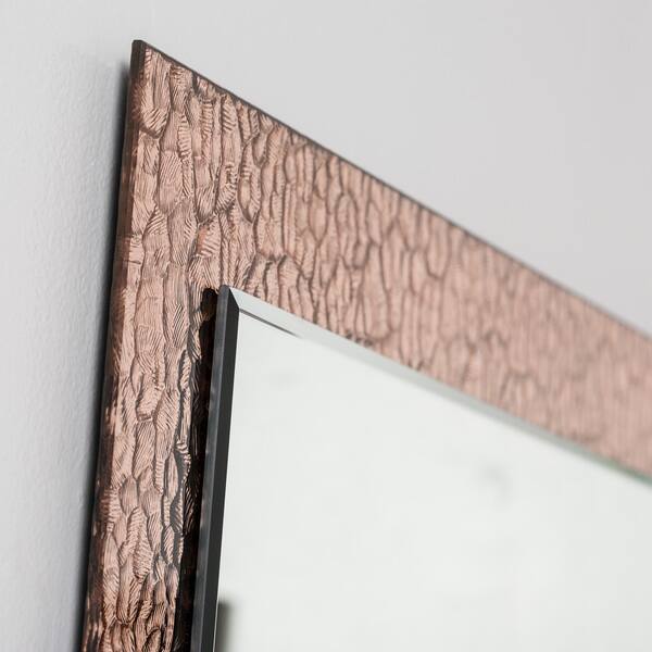 Copper Leaf Modern Bathroom Mirror Silver Copper Leaf Modern Bathroom Mirror