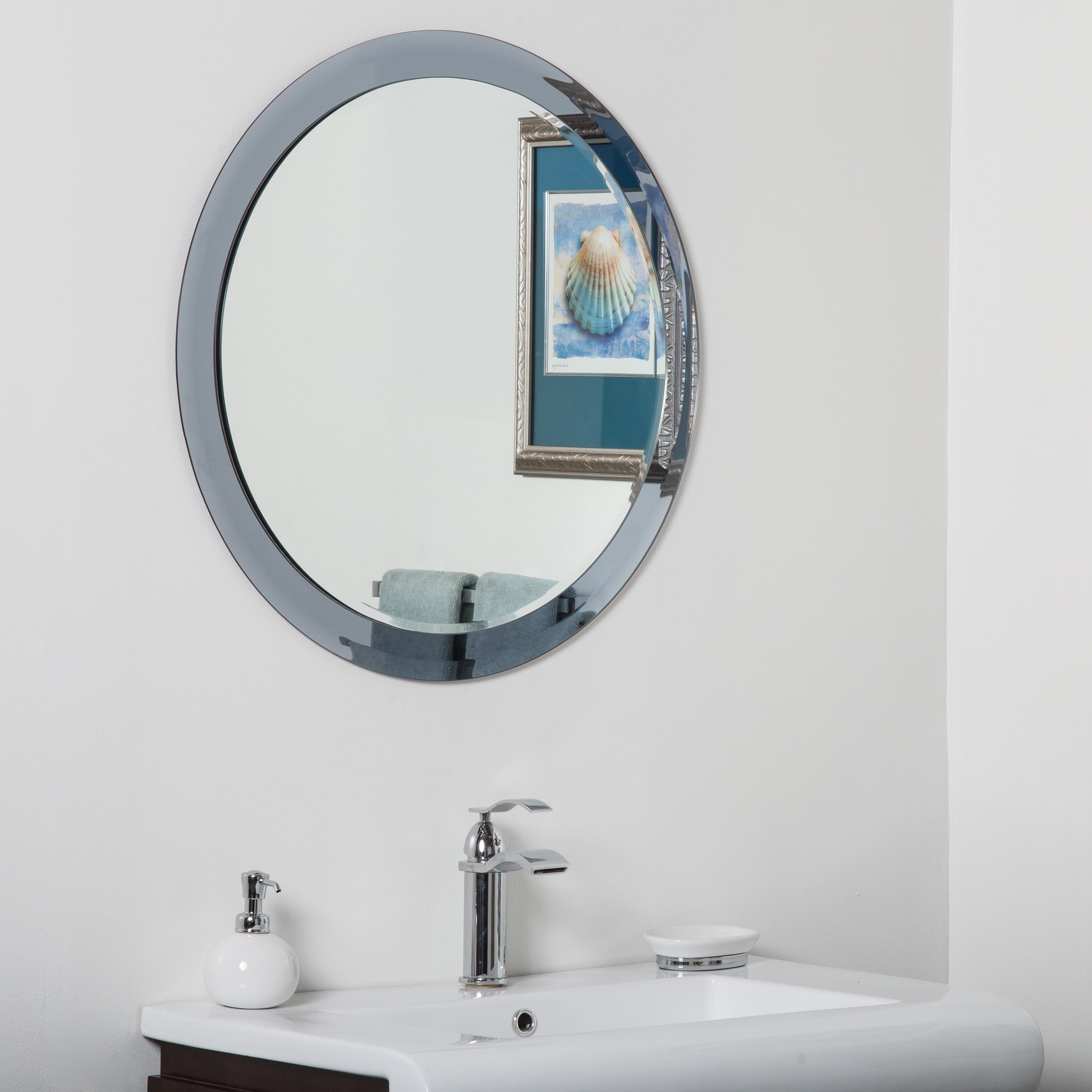 Charles Modern Bathroom Mirror Silver 275hx275wx5d On Sale Overstock 13002672