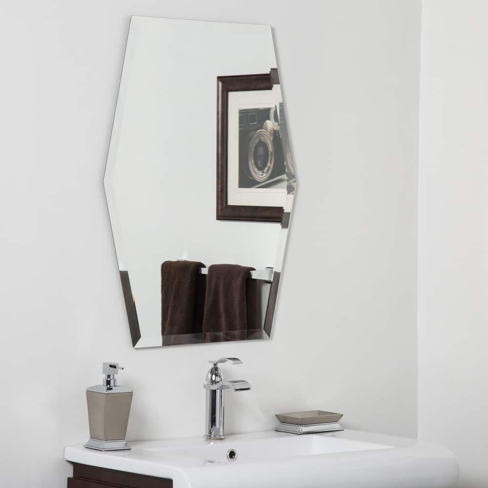 Century Clear Glass Modern Bathroom Mirror