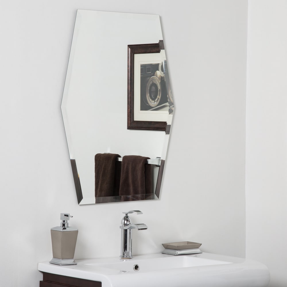 Century Clear Glass Modern Bathroom Mirror