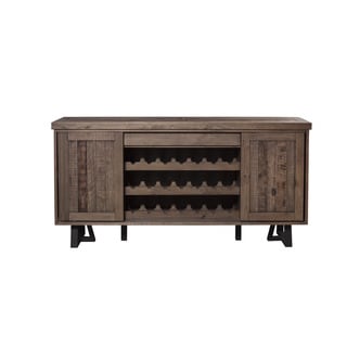Alpine Furniture Prairie Sideboard with Wine Holder - Natural/Black