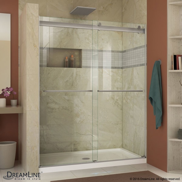 DreamLine Essence 56-60 in. W x 76 in. H Frameless Bypass Shower Door