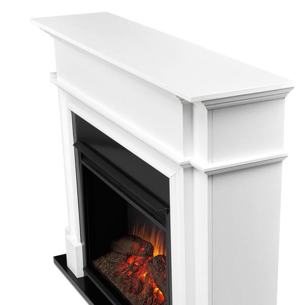 Shop Harlan Grand Electric Fireplace In White Overstock 13002824