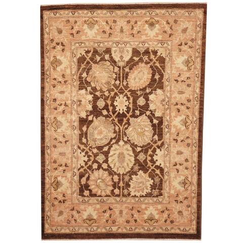 HERAT ORIENTAL Handmade One-of-a-Kind Vegetable Dye Oushak Wool Rug (Afghanistan) - 2'10 x 4'