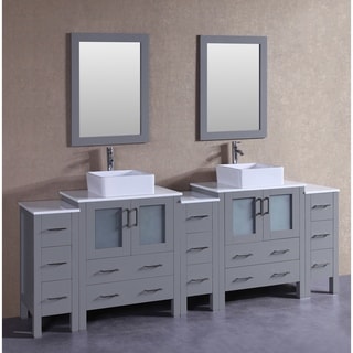 Vanity Art 96 Inch Double Sink Bathroom Vanity Set With Ceramic ... Vanity Art 96 Inch Double Sink Bathroom Vanity Set With Ceramic ...