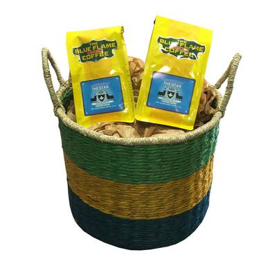 Seagrass BYG Woven Basket FREE 2 packs of med-roast coffee