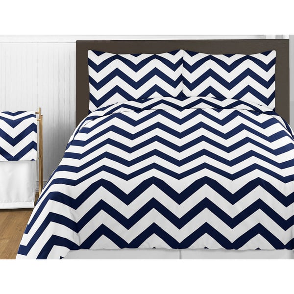 Sweet Jojo Designs Navy Blue And White Chevron Full Queen 3 Sweet Jojo Designs Navy Blue And