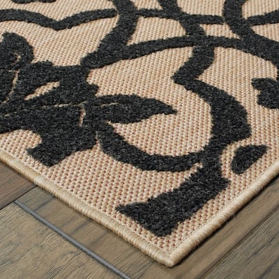 Style Haven Cara Mixed Pile Filigree Medallion Indoor-Outdoor Rug