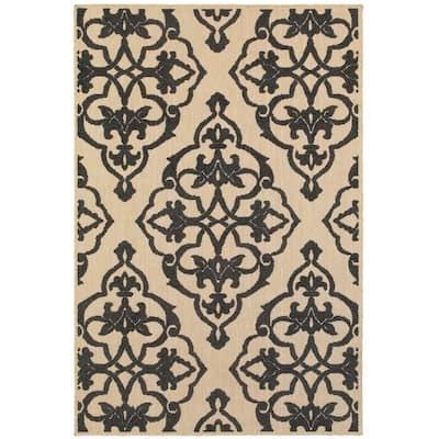 Style Haven Cara Mixed Pile Filigree Medallion Indoor-Outdoor Rug