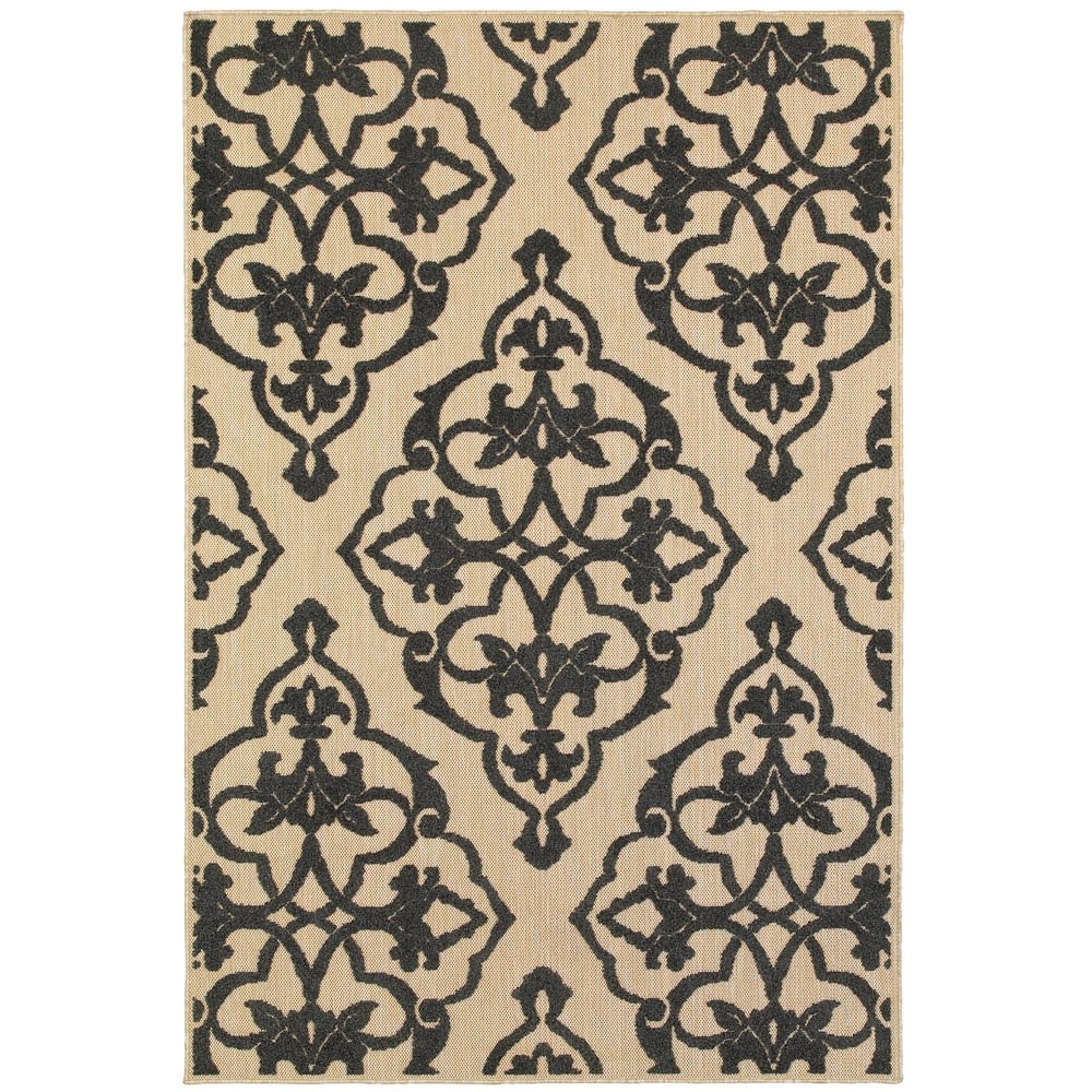 Style Haven Cara Mixed Pile Filigree Medallion Indoor-Outdoor Rug