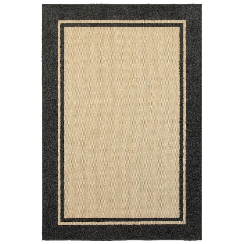 Style Haven Cara Mixed Pile Classic Bordered Indoor-Outdoor Area Rug