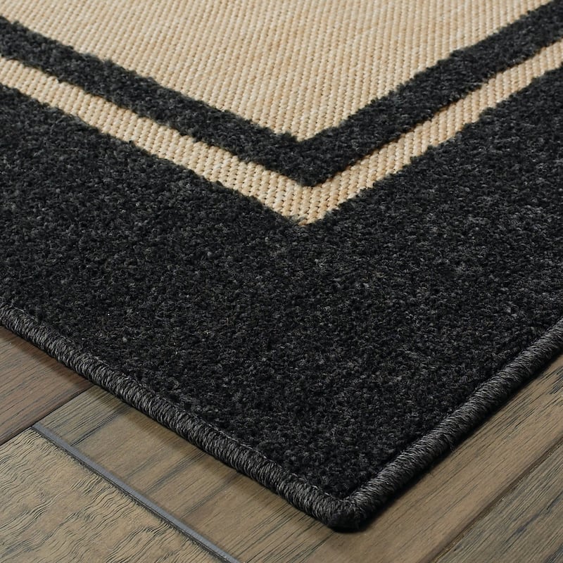 Style Haven Cara Mixed Pile Classic Bordered Indoor-Outdoor Area Rug