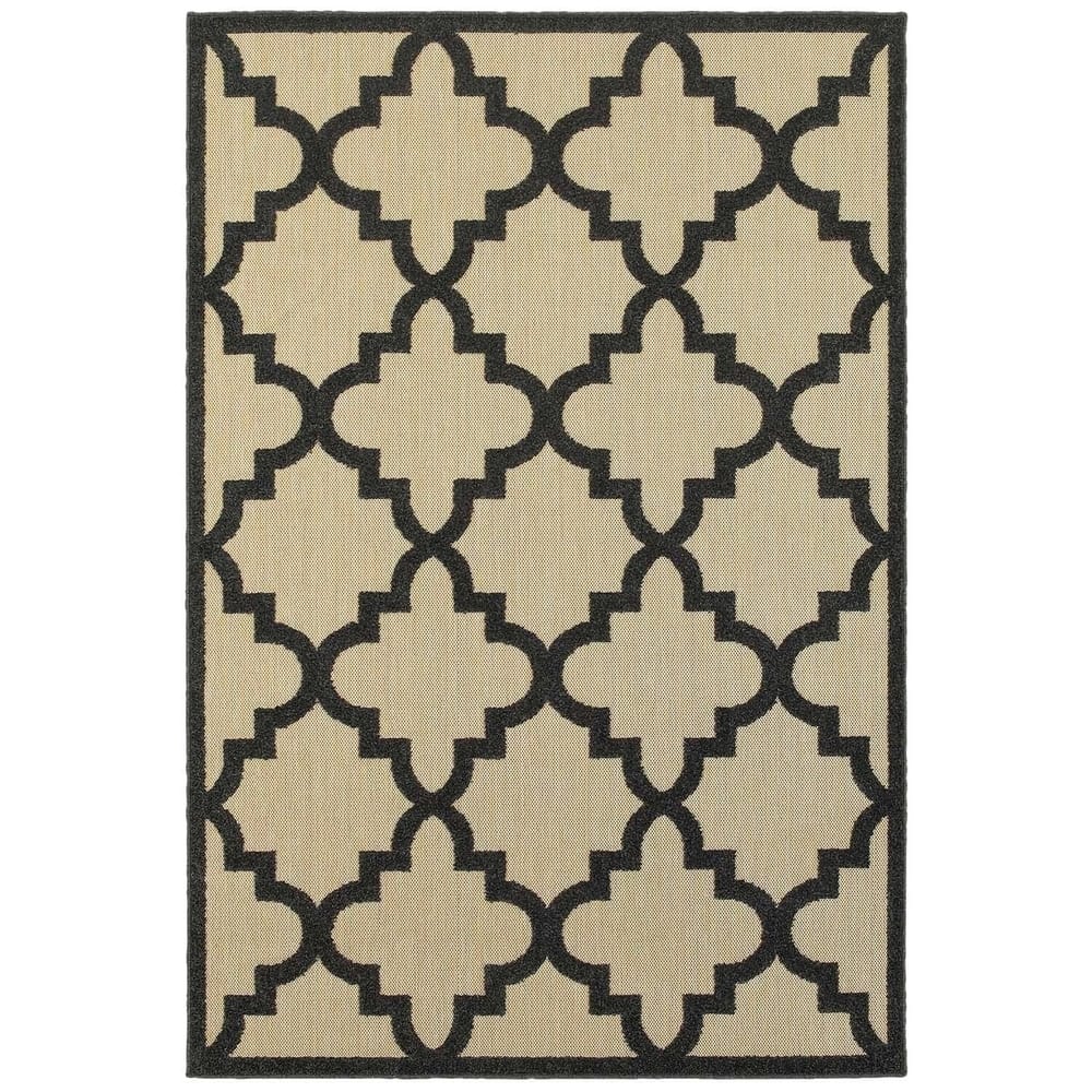 Style Haven Cara Mixed Pile Quatrafoil Lattice Indoor/ Outdoor Area Rug