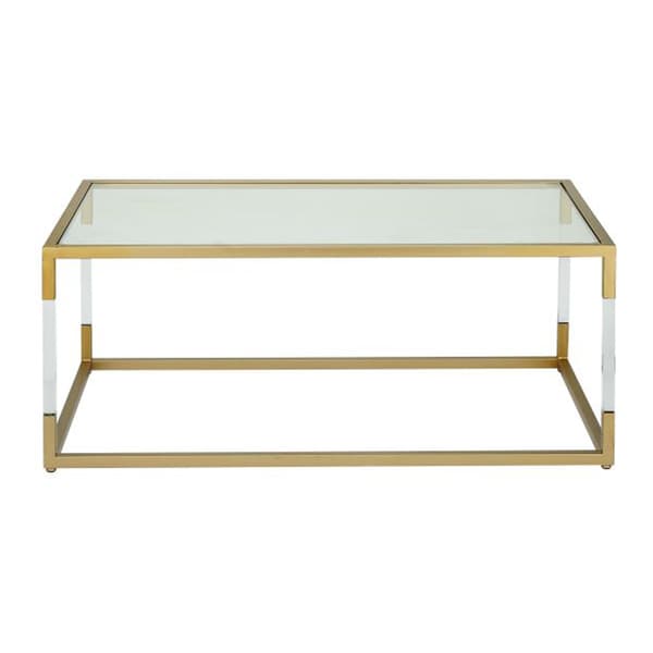 Adorable Metal Glass Acrylic Coffee Table