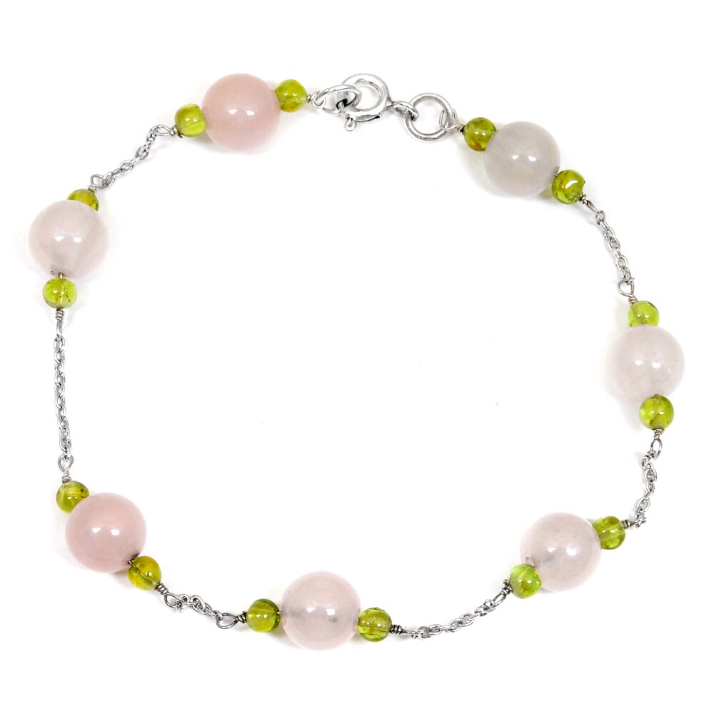 peridot bead bracelet