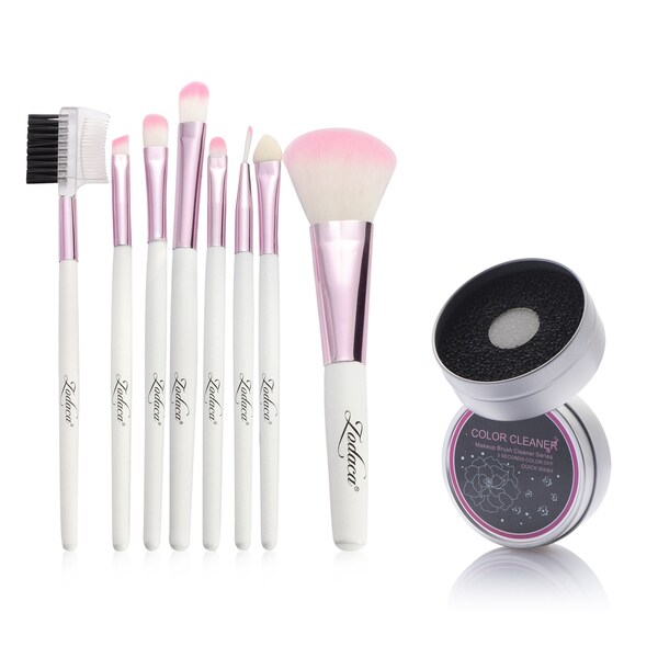 white makeup brush set