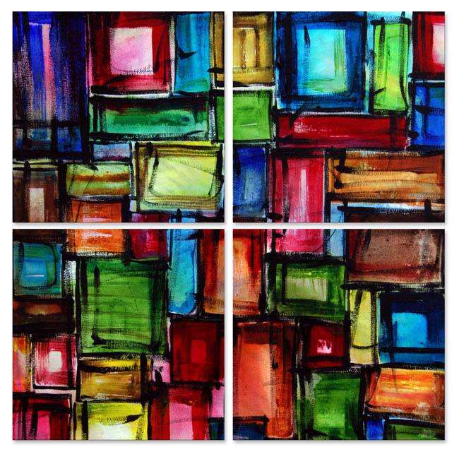 Alisha Vernon 'Stacked' Metal Wall Art