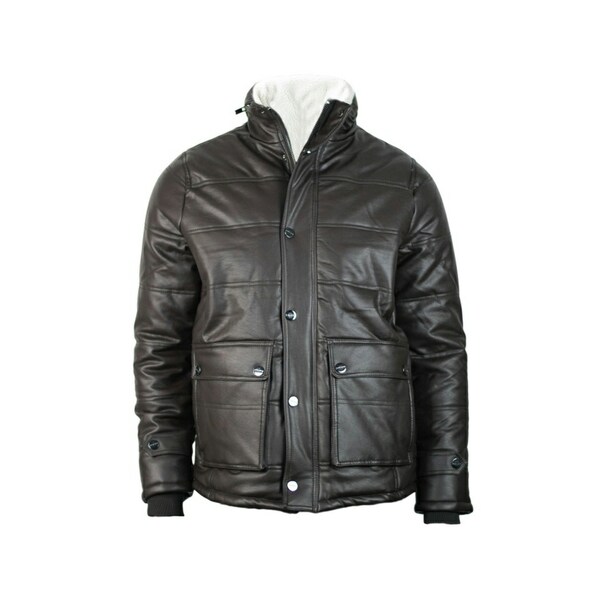 Men S Point Blanc Heavy Faux Leather Jacket Free Shipping On Men S Point Blanc Heavy Faux Leather Jacket