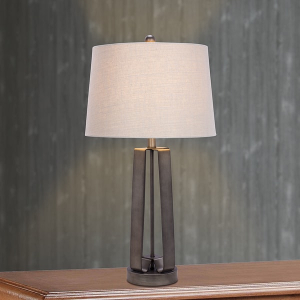 28 inch Dark Silver Metal Table Lamp