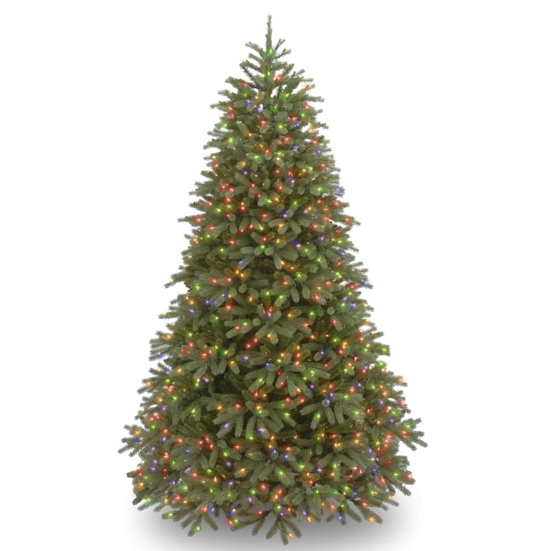 National Tree Company 7.5 ft. PowerConnect Green Jersey Fraser Fir Medium Christmas Tree with Dual Color LED Lights