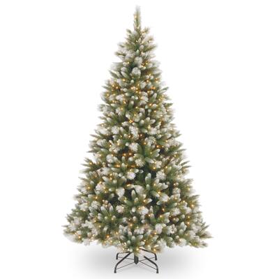 Frosted 7.5-foot Alaskan Pine Tree with Clear Lights