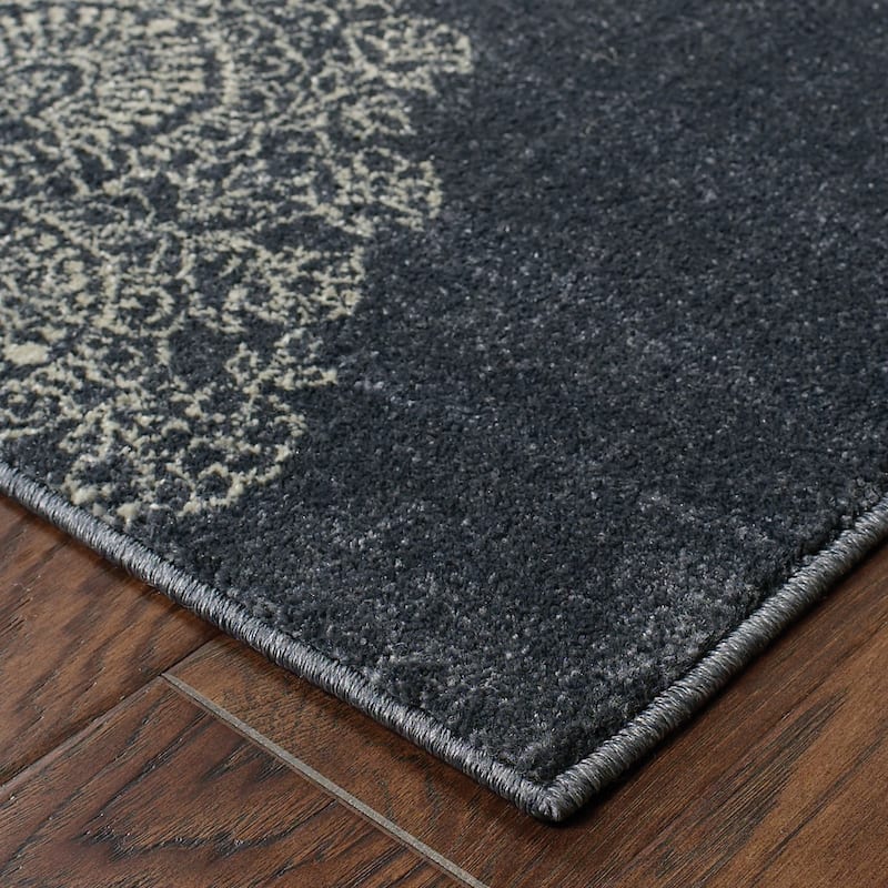 Vista Home Vallentuna Medallions Blue/Ivory Area Rug