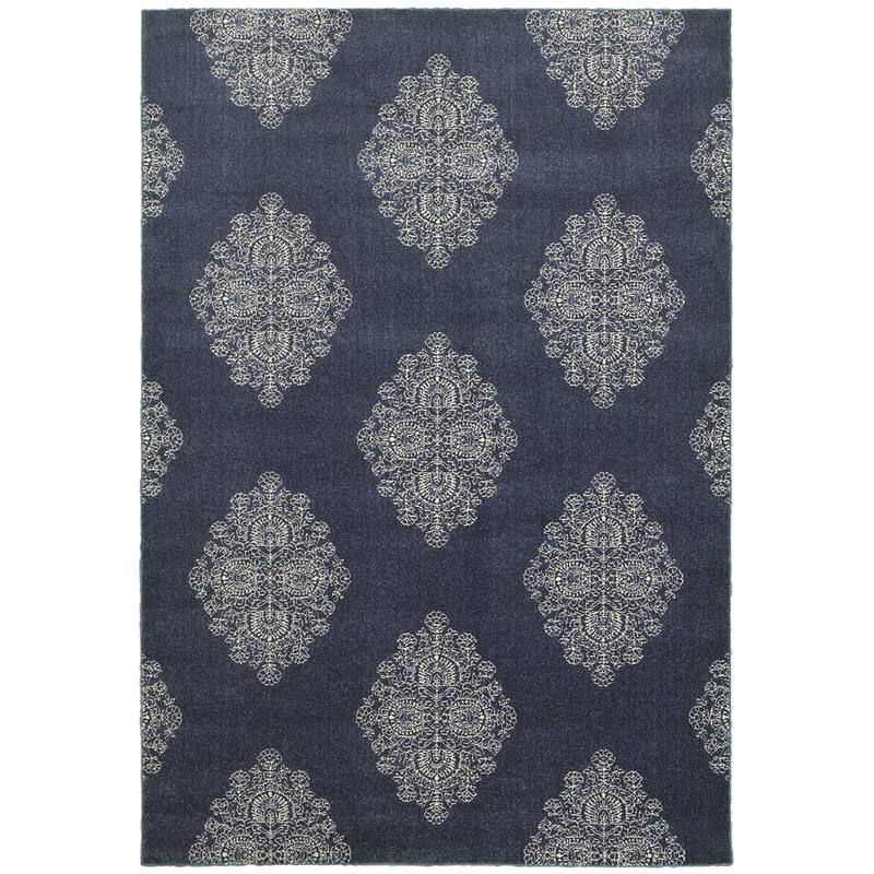 Vista Home Vallentuna Medallions Blue/Ivory Area Rug