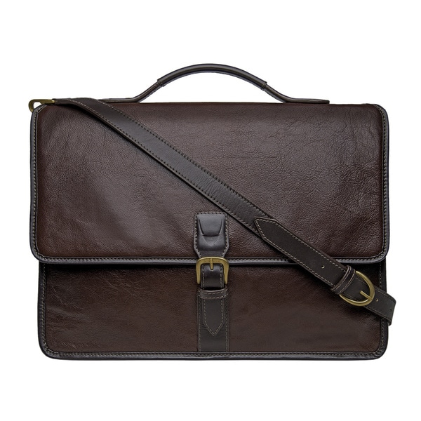 harrison medium leather messenger bag