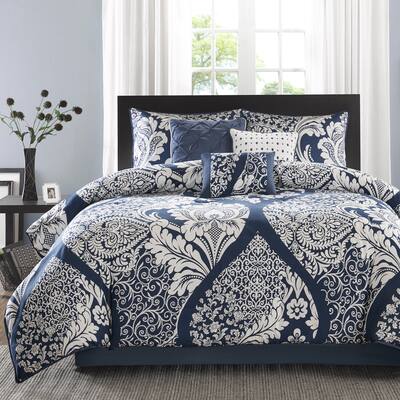 Blue Damask Comforter Sets Find Great Bedding Deals Shopping At