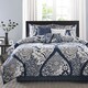madison park marcella indigo cotton printed 7 piece madison park marcella indigo cotton printed 7 piece